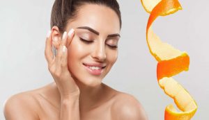 Maschera per il viso con scorza d'arancia